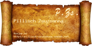 Pillisch Zsuzsanna névjegykártya